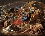 Nicolas Poussin Helios and Phaeton with Saturn and the Four Seasons painting